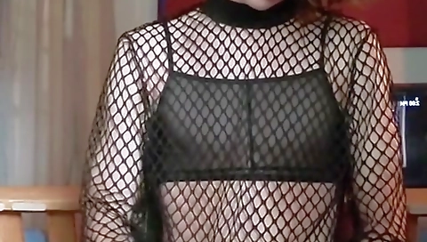 Sexy brunette hair with tattooed body