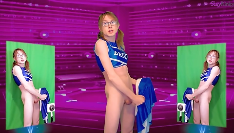 Cute blonde amateur with a huge tits