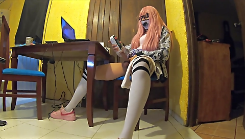 Hot blonde slut rides a cock and cum