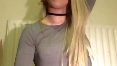 Sexy blonde fucked by a huge cock