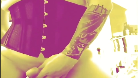 Hot blonde plays with her dildo