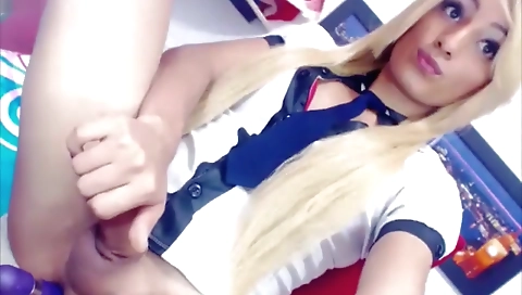 She's first time with two dicks